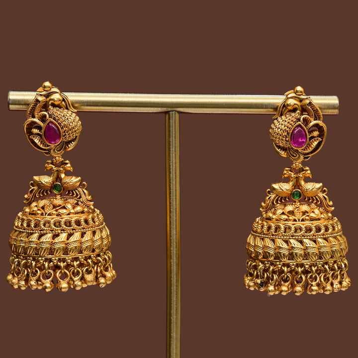 Temple Jhumka  Earrings
