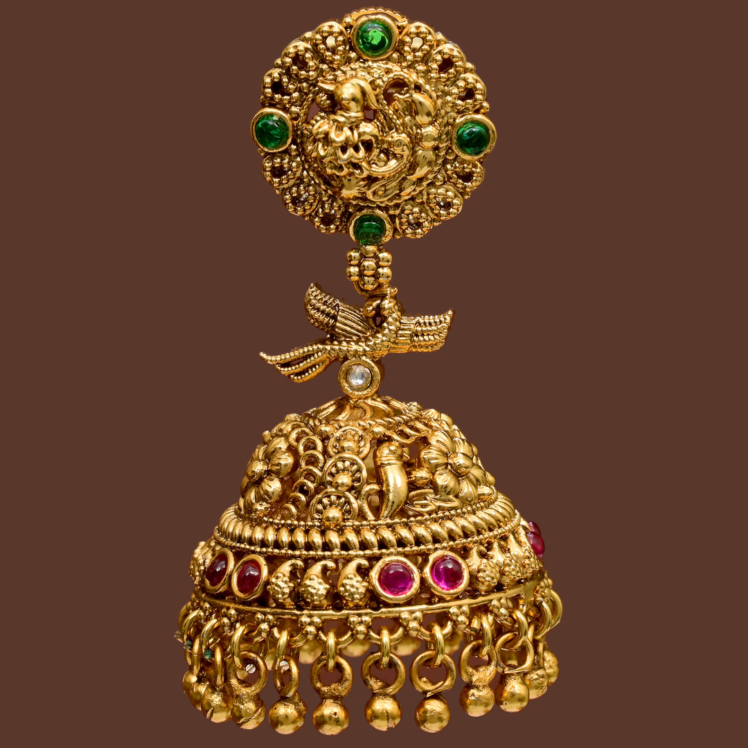 Temple Jhumka  Earrings