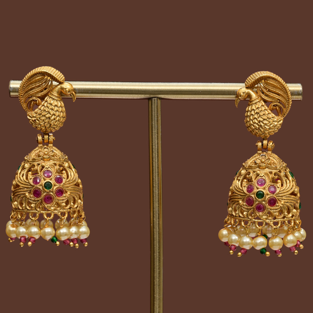 Temple Jhumka  Earrings