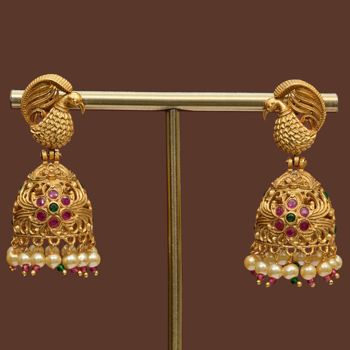 Temple Jhumka  Earrings