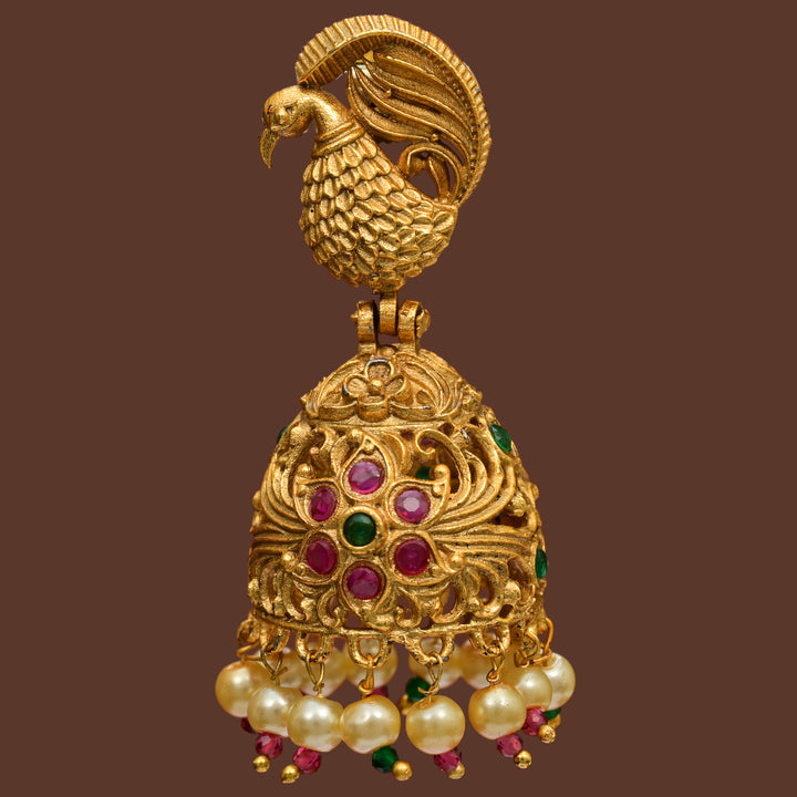 Temple Jhumka  Earrings