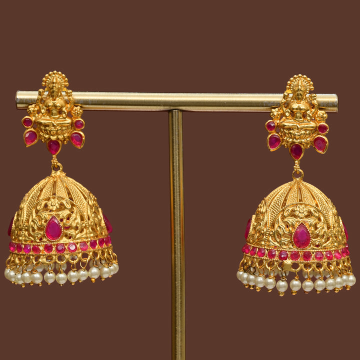 Temple Jhumka  Earrings