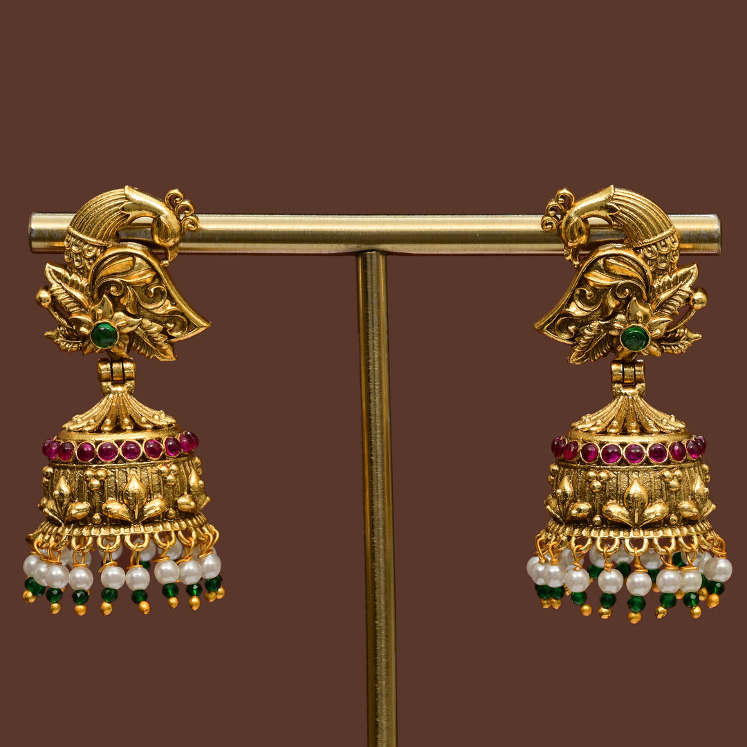 Temple Jhumka  Earrings