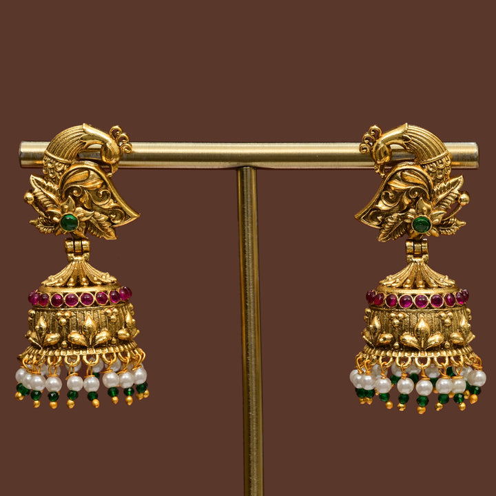 Temple Jhumka  Earrings
