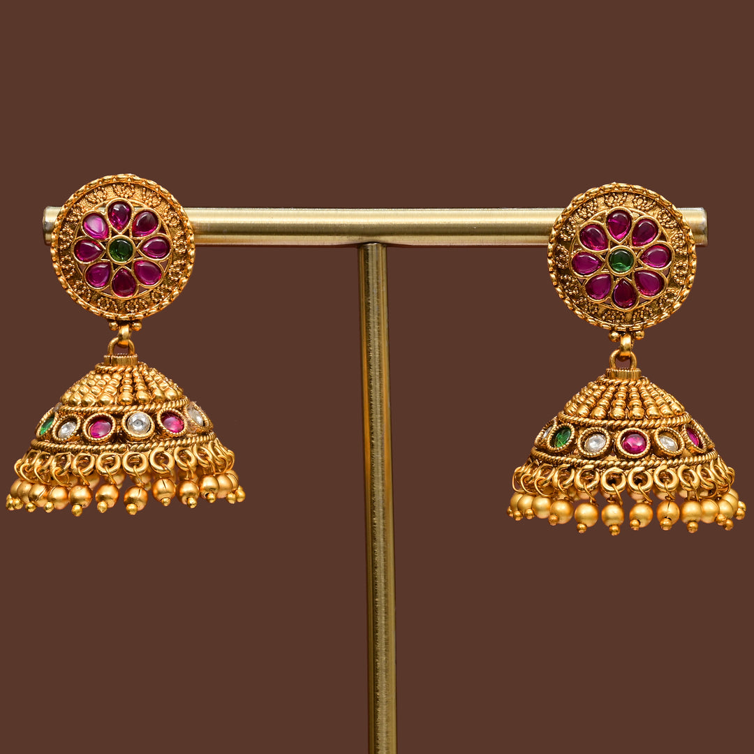 Temple Jhumka  Earrings
