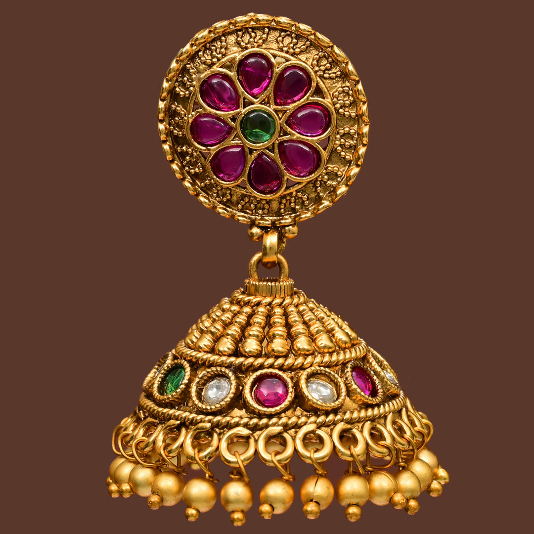 Temple Jhumka  Earrings
