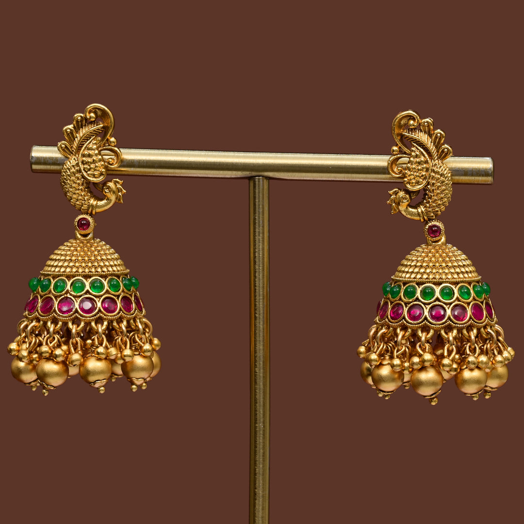 Temple Jhumka  Earrings