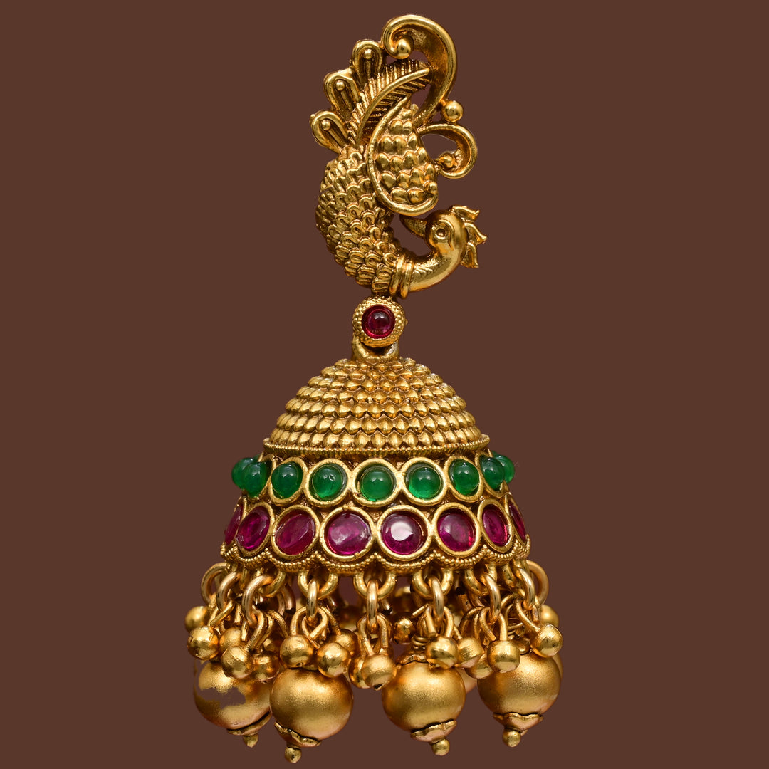 Temple Jhumka  Earrings