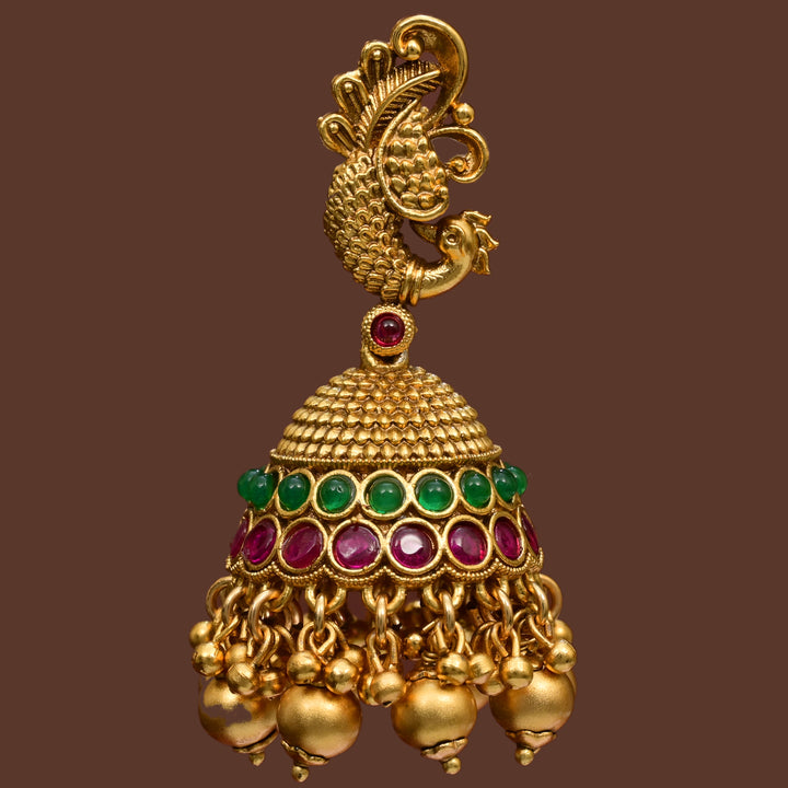 Temple Jhumka  Earrings