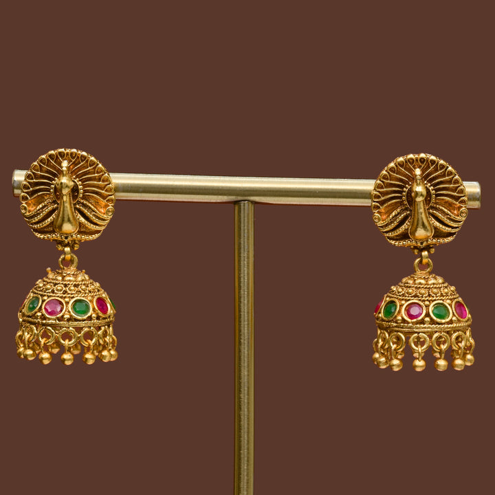 Temple Jhumka  Earrings