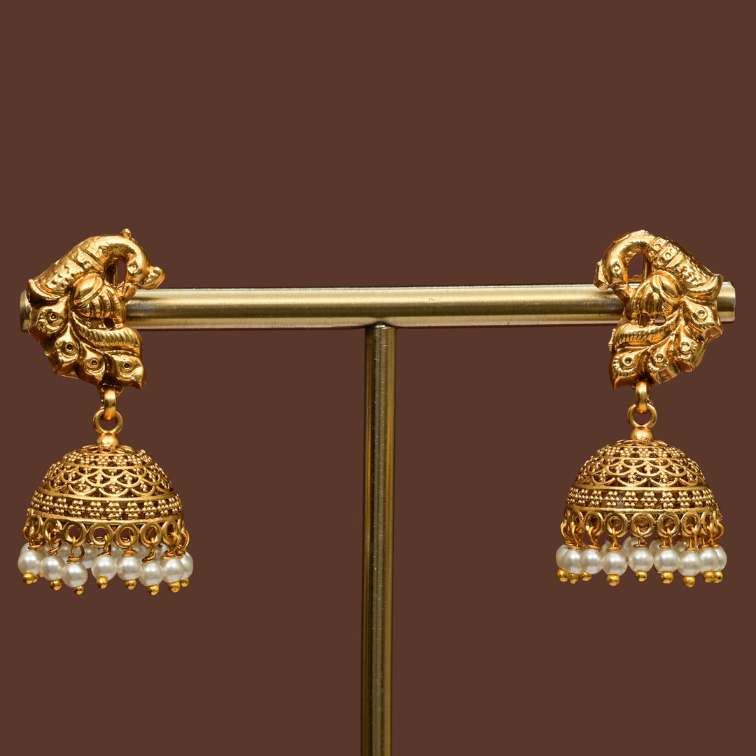 Temple Jhumka  Earrings