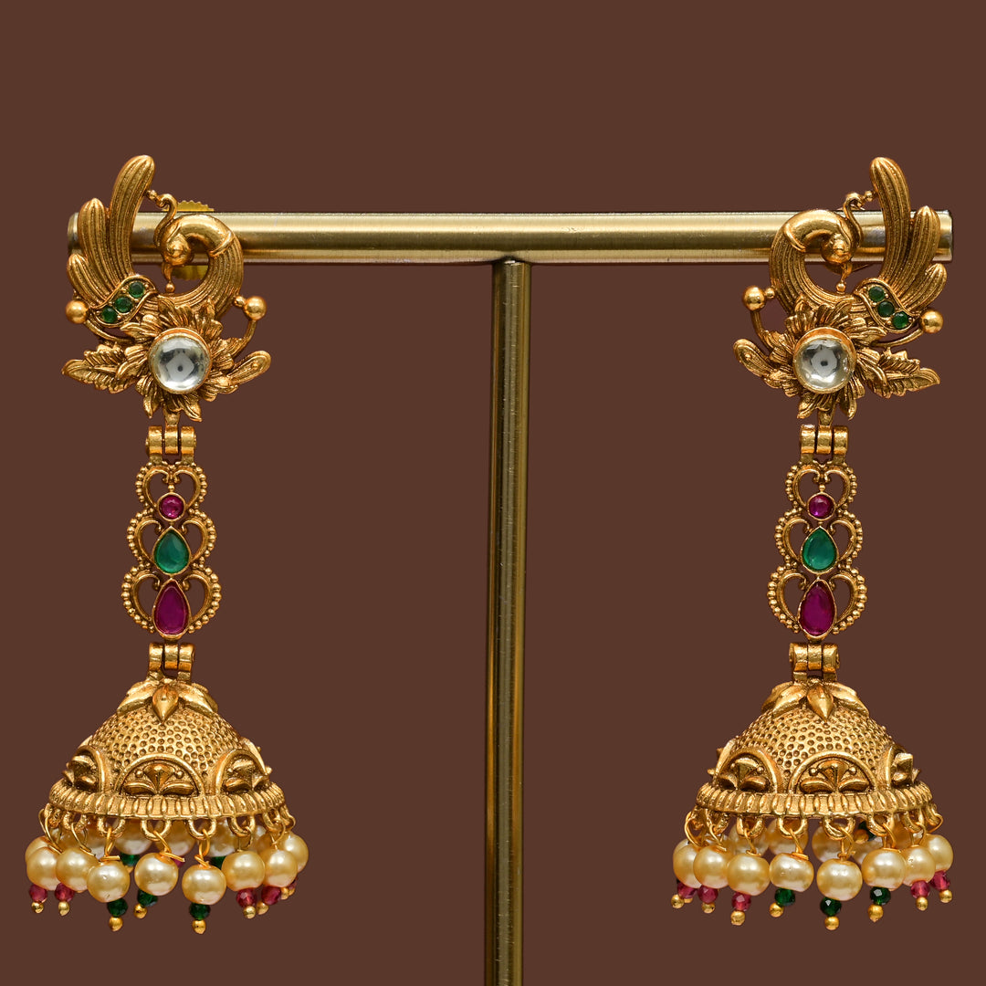 Temple Jhumka  Earrings