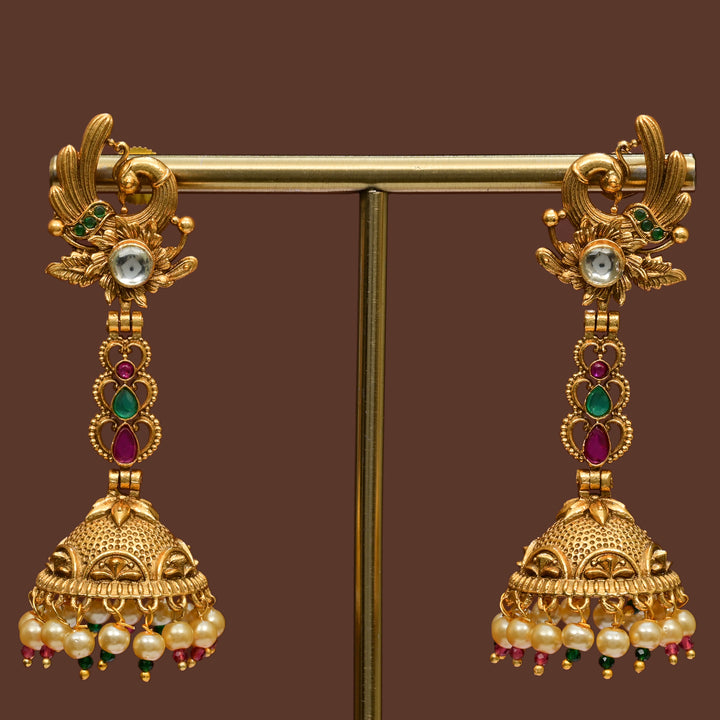 Temple Jhumka  Earrings