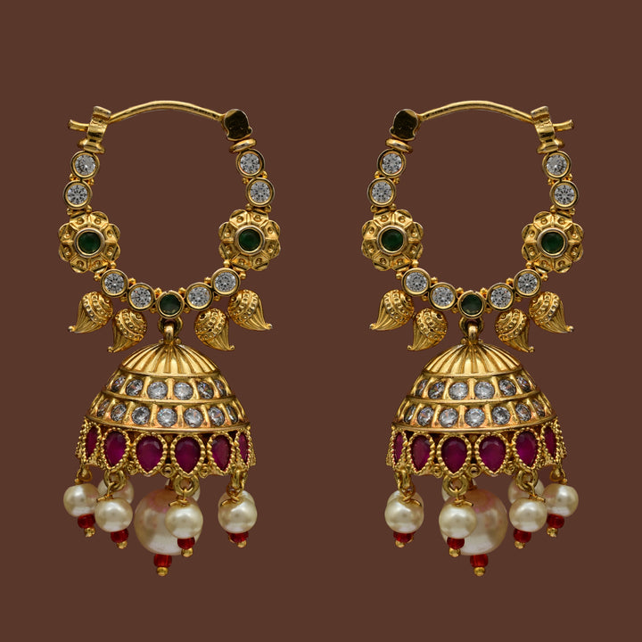 Temple Jhumka Earrings
