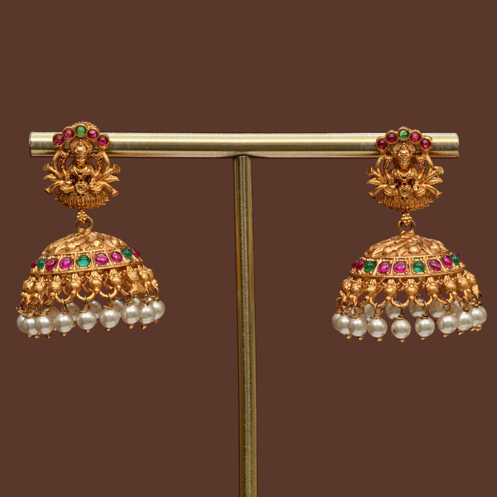 Temple Jhumka Earrings