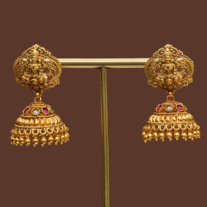 Temple Jhumka Earrings