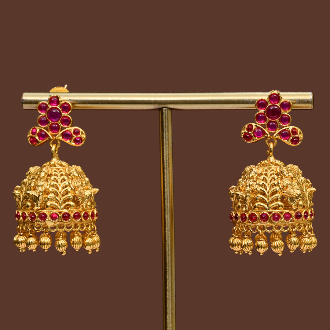 Temple Jhumka Earrings