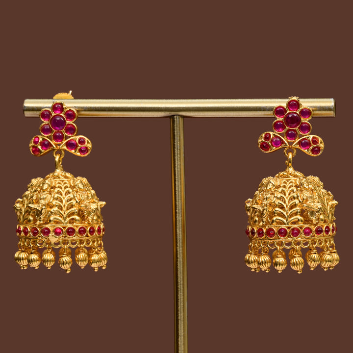 Temple Jhumka Earrings