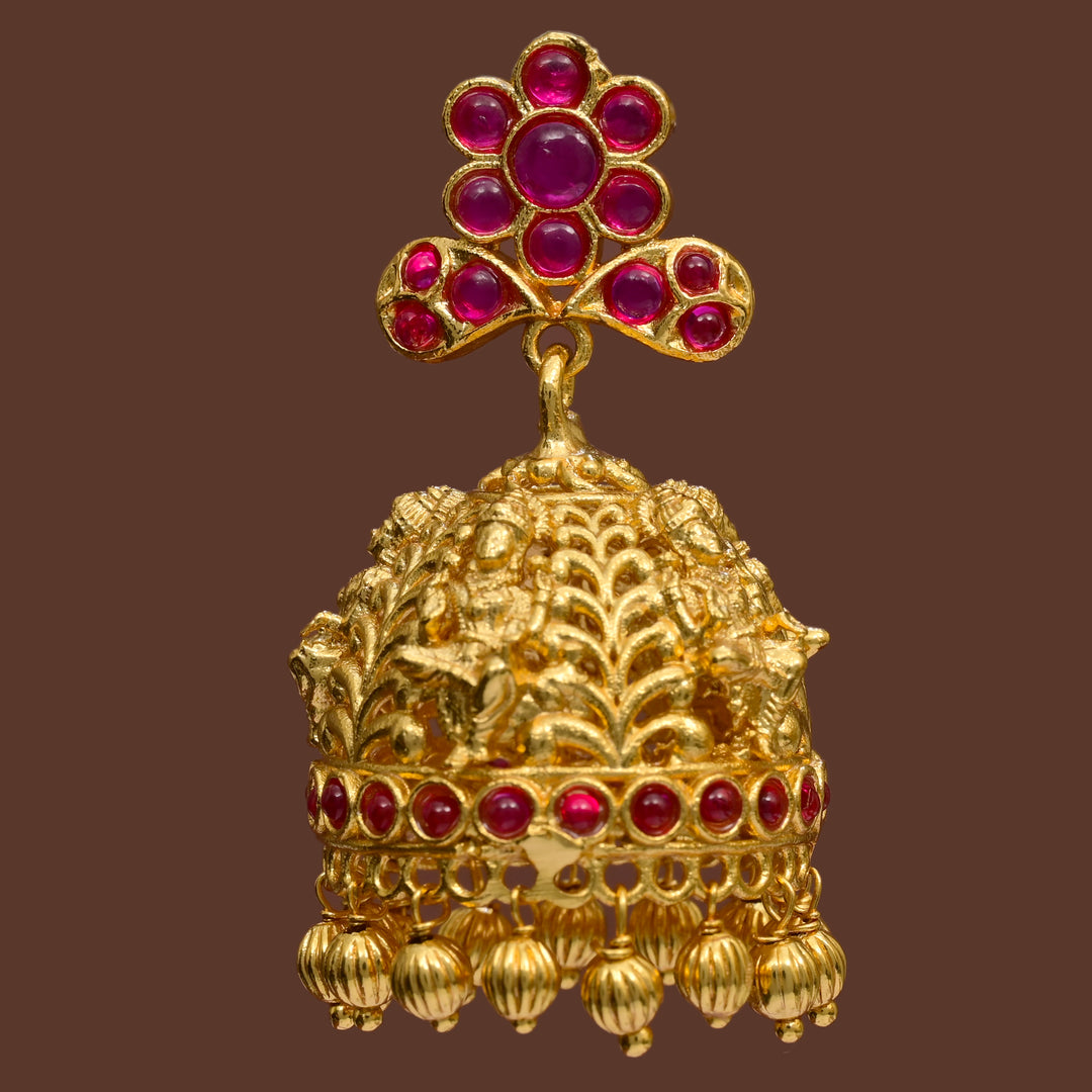 Temple Jhumka Earrings