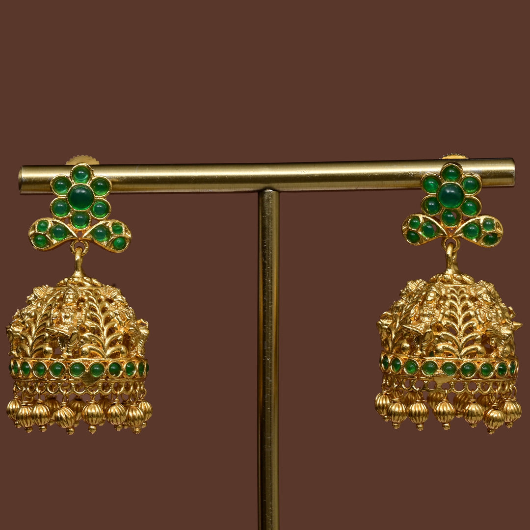Temple Jhumka Earrings