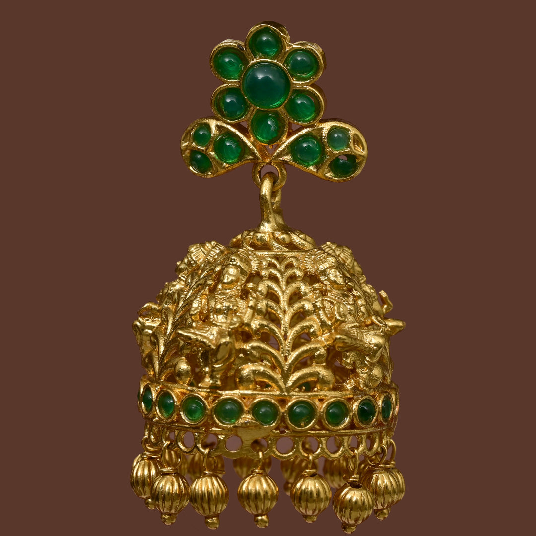 Temple Jhumka Earrings