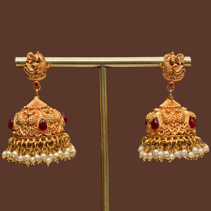 Temple Jhumka Earrings