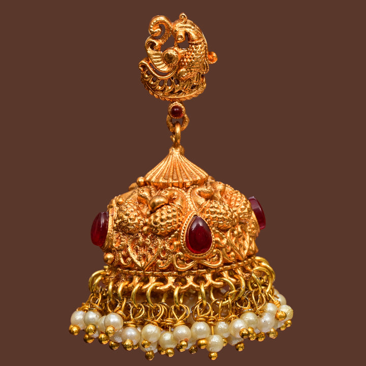 Temple Jhumka Earrings