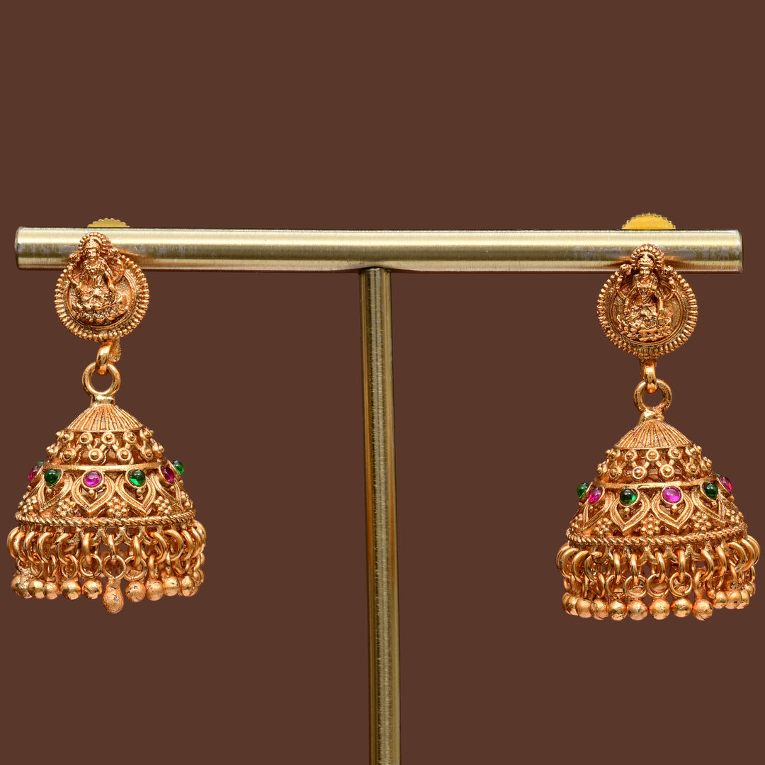 Temple Jhumka Earrings