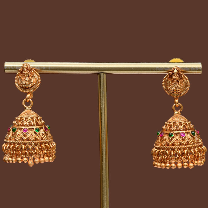 Temple Jhumka Earrings