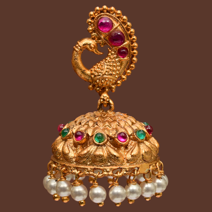 Temple Jhumka Earrings