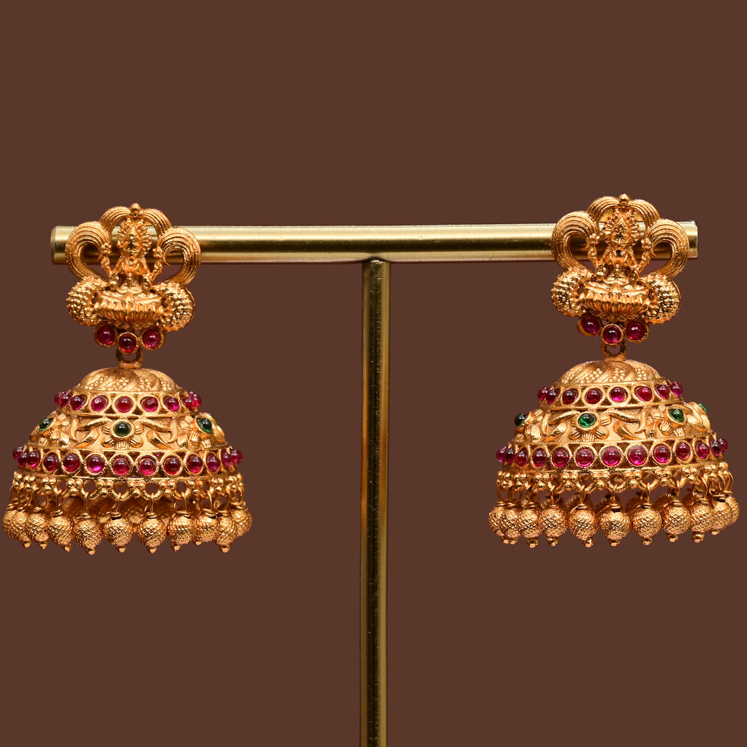 Temple Jhumka Earrings