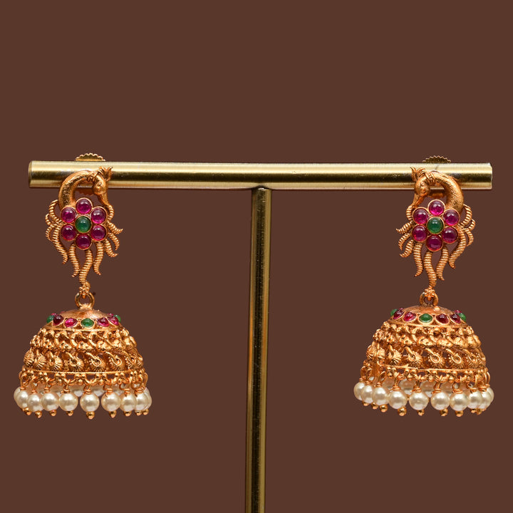 Temple Jhumka Earrings