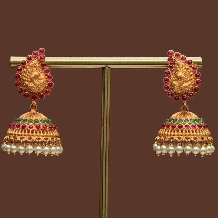 Temple Jhumka Earrings