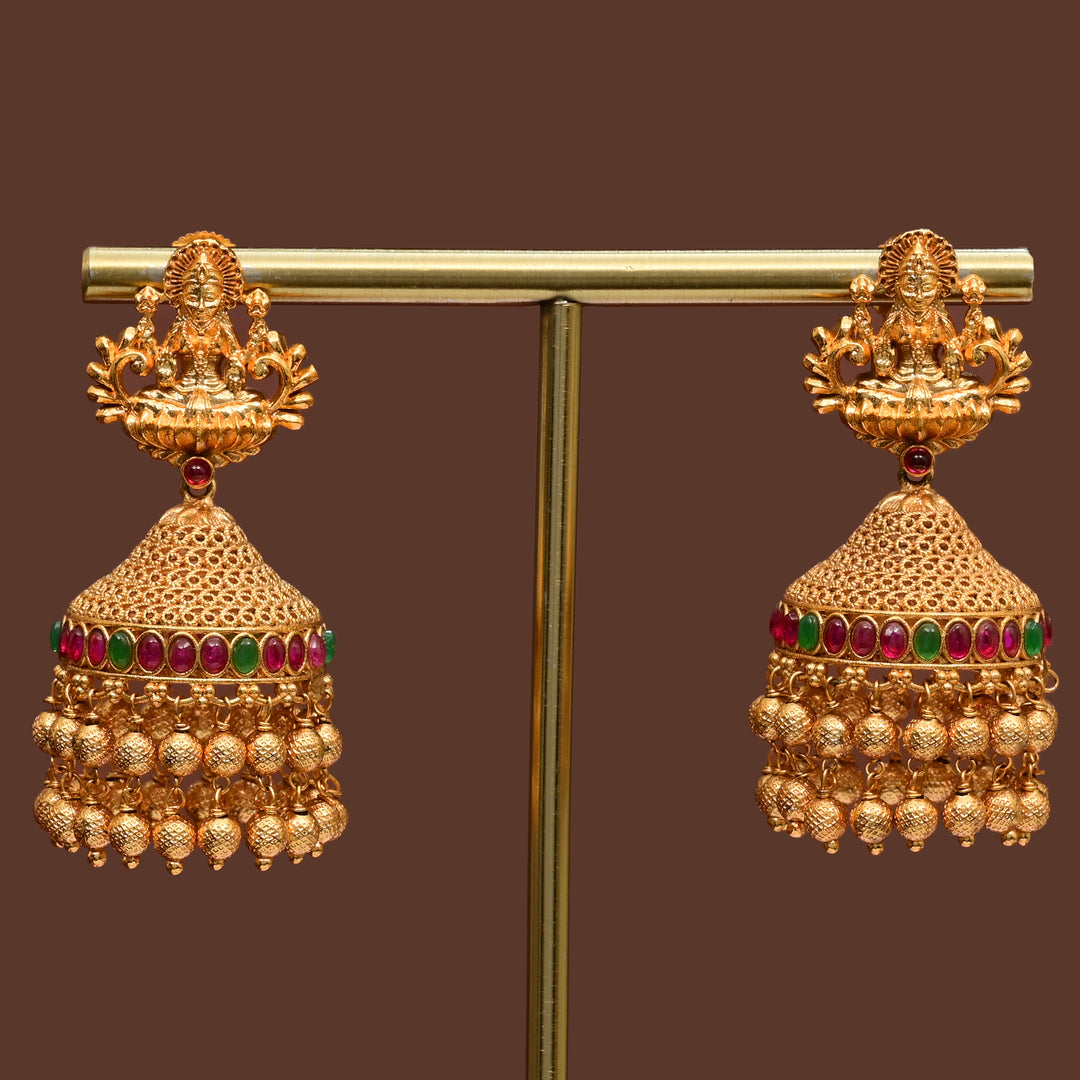 Temple Jhumka Earrings