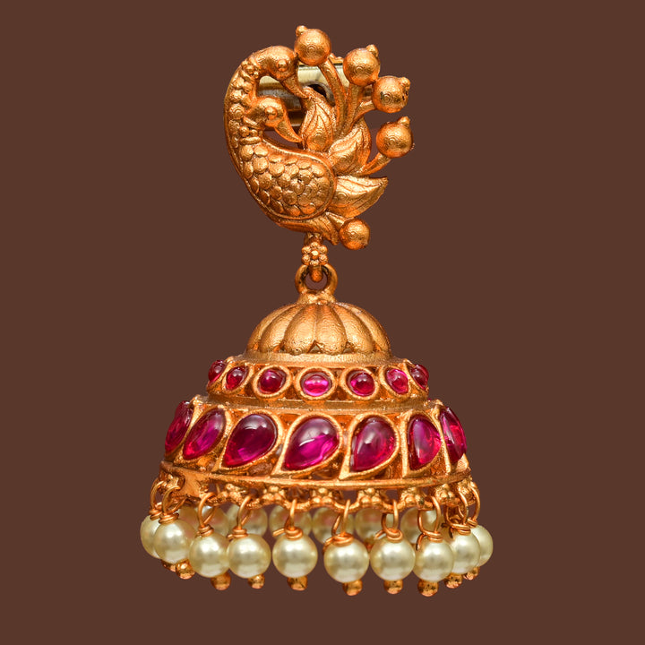 Temple Jhumka Earrings