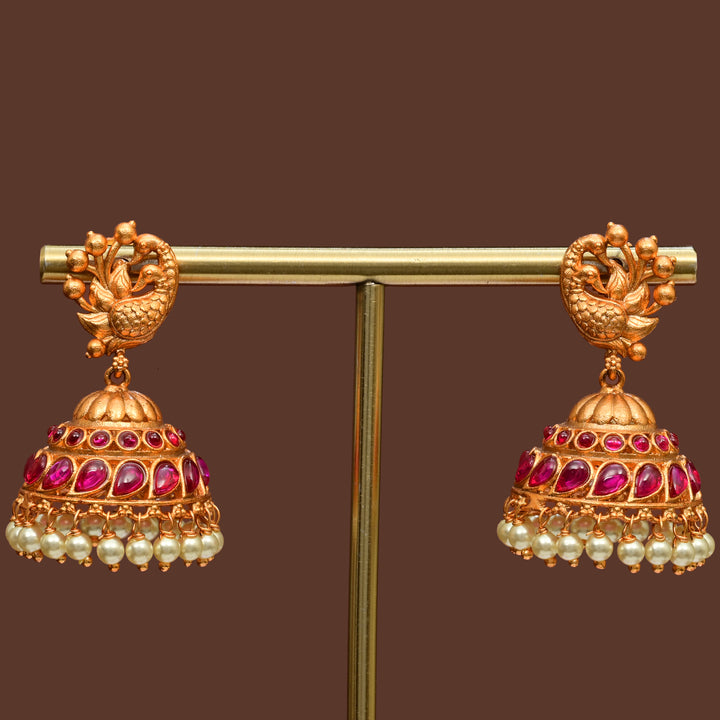 Temple Jhumka Earrings