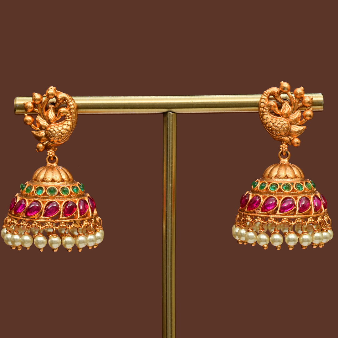 Temple Jhumka Earrings