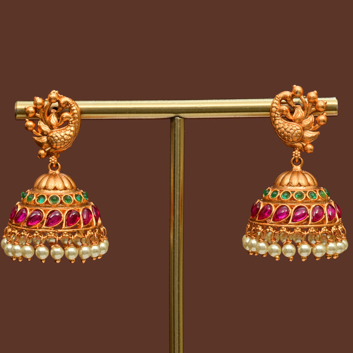Temple Jhumka Earrings