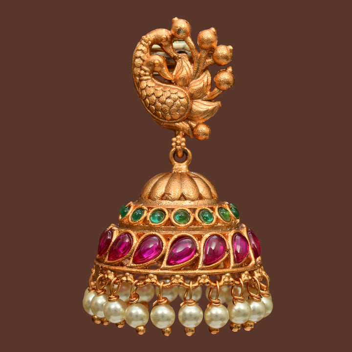 Temple Jhumka Earrings