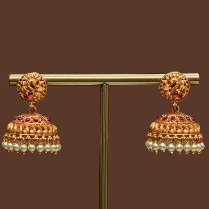 Temple Jhumka Earrings