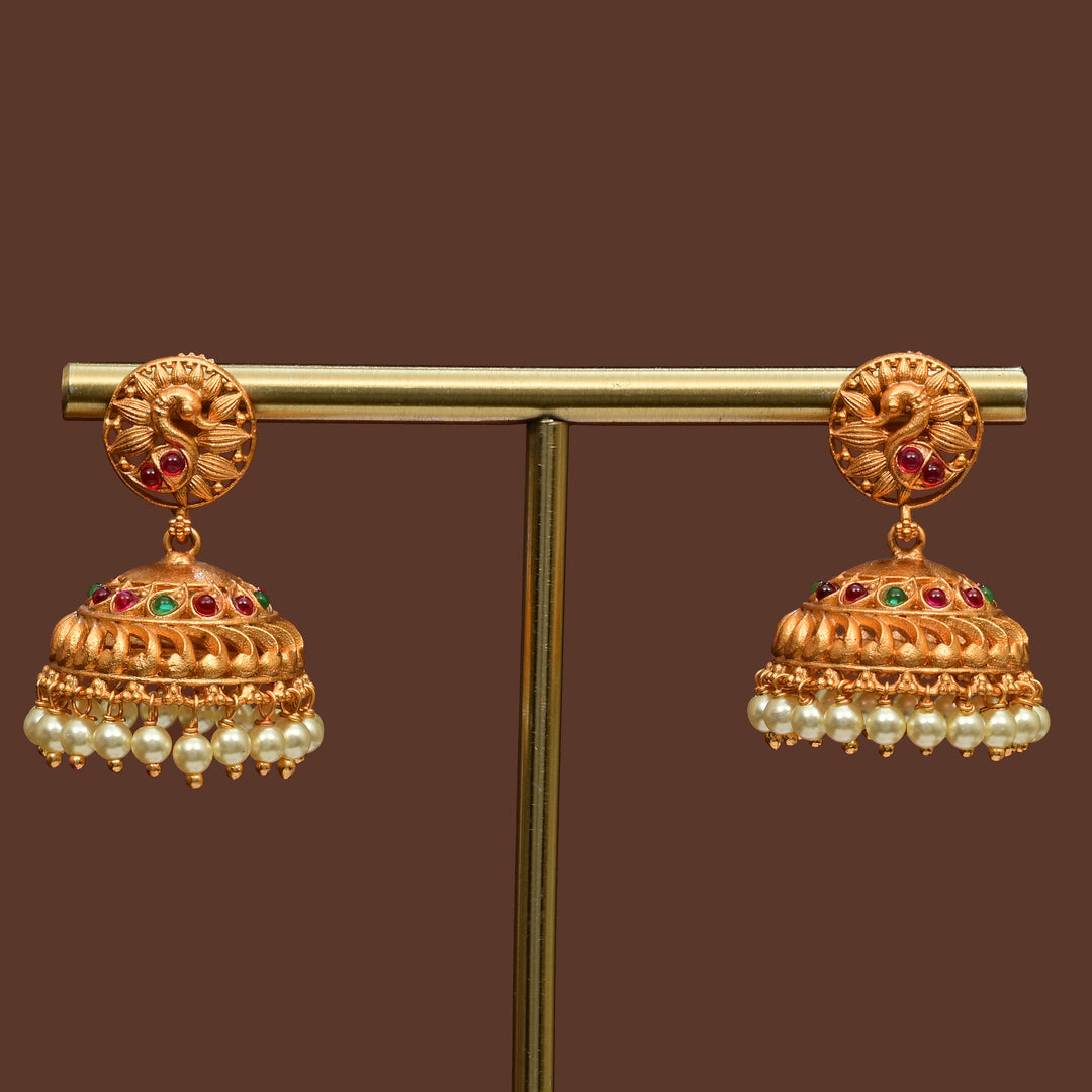 Temple Jhumka Earrings