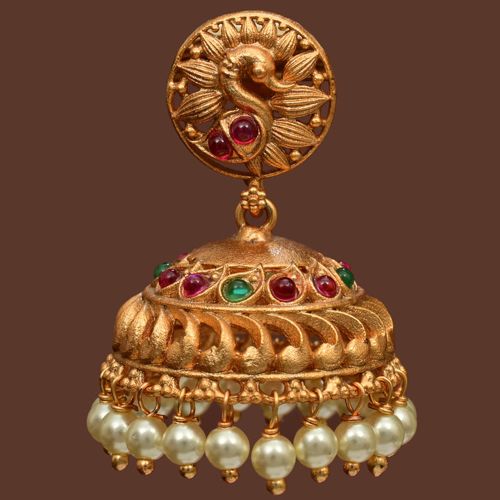 Temple Jhumka Earrings