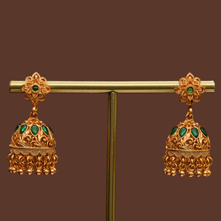 Temple Jhumka Earrings