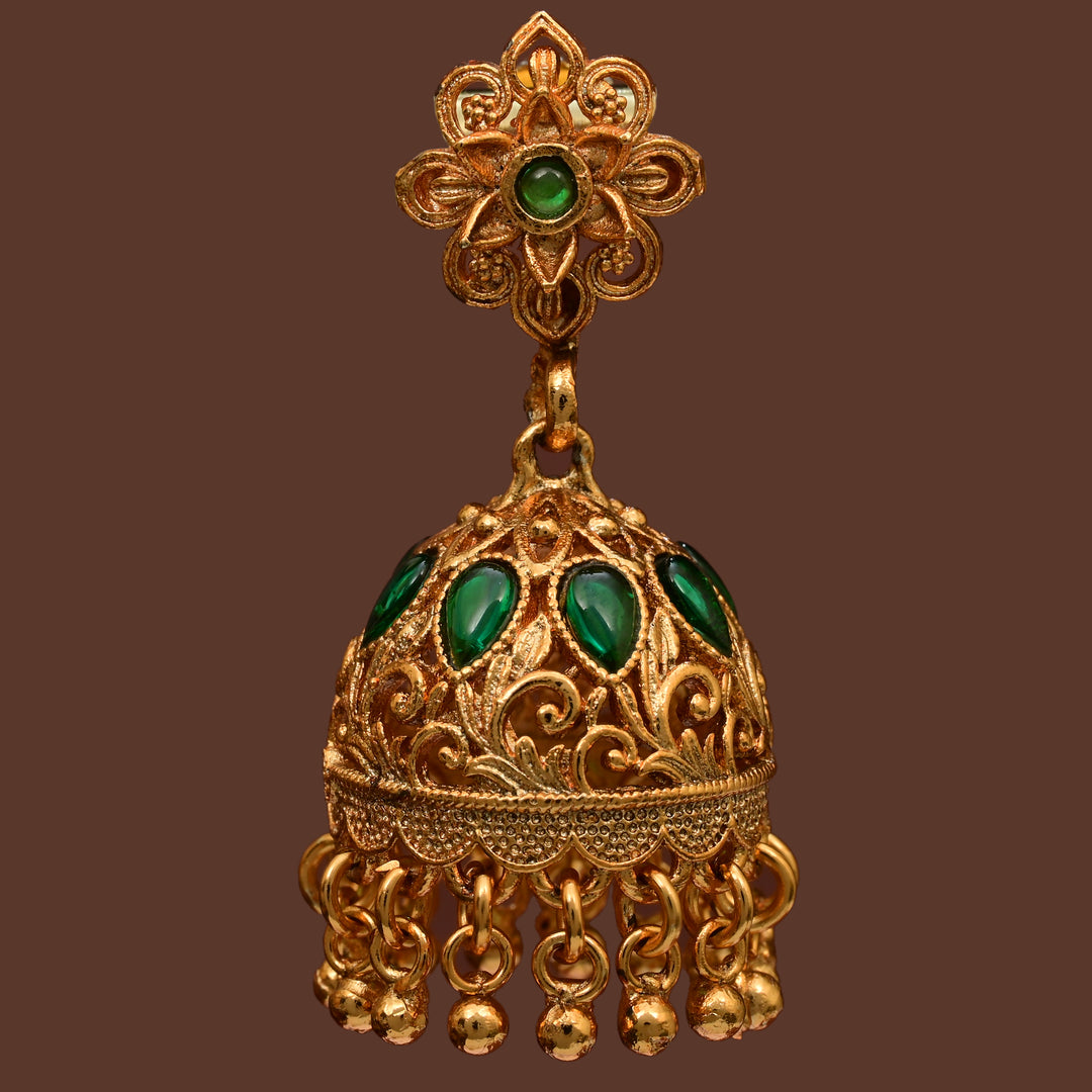 Temple Jhumka Earrings