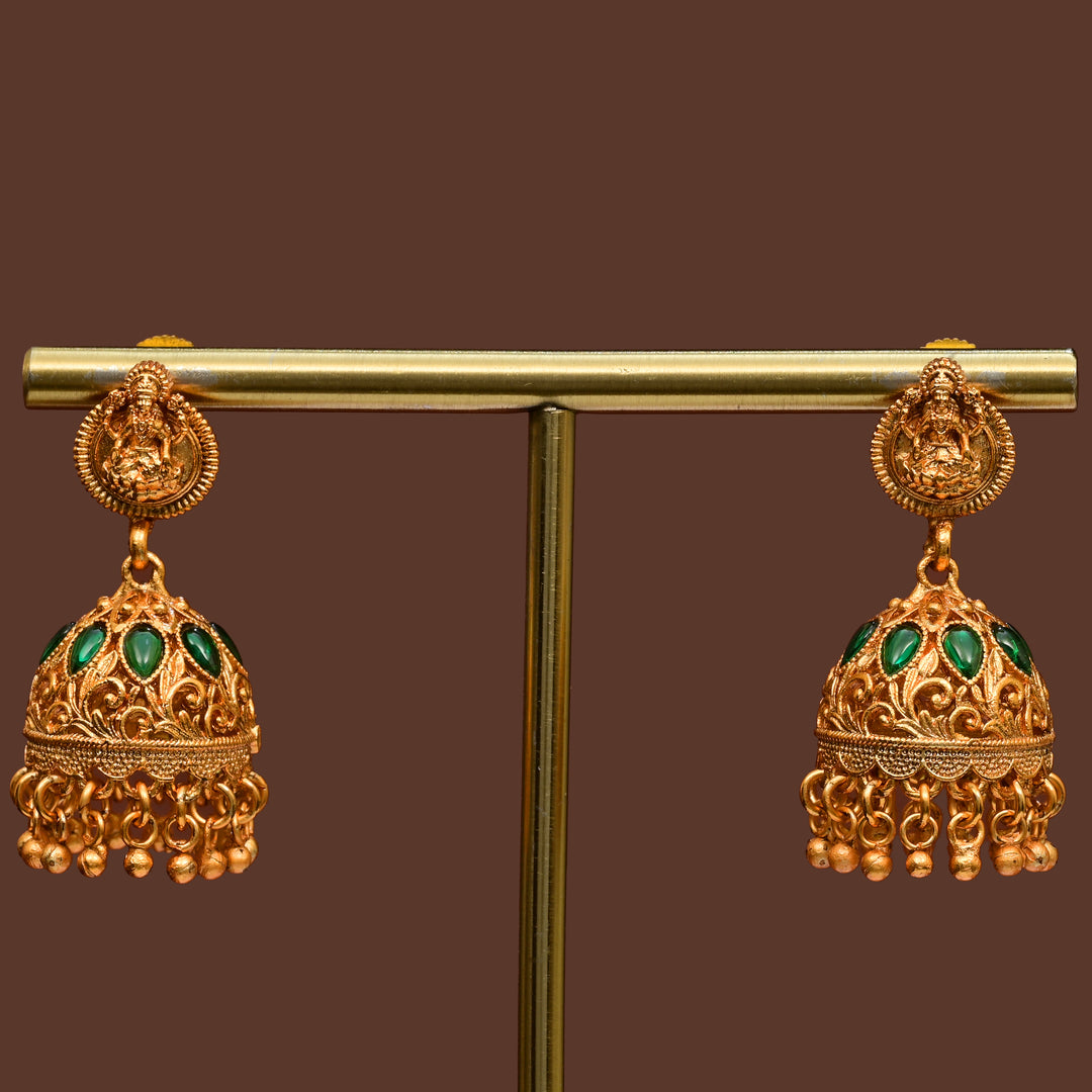 Temple Jhumka Earrings
