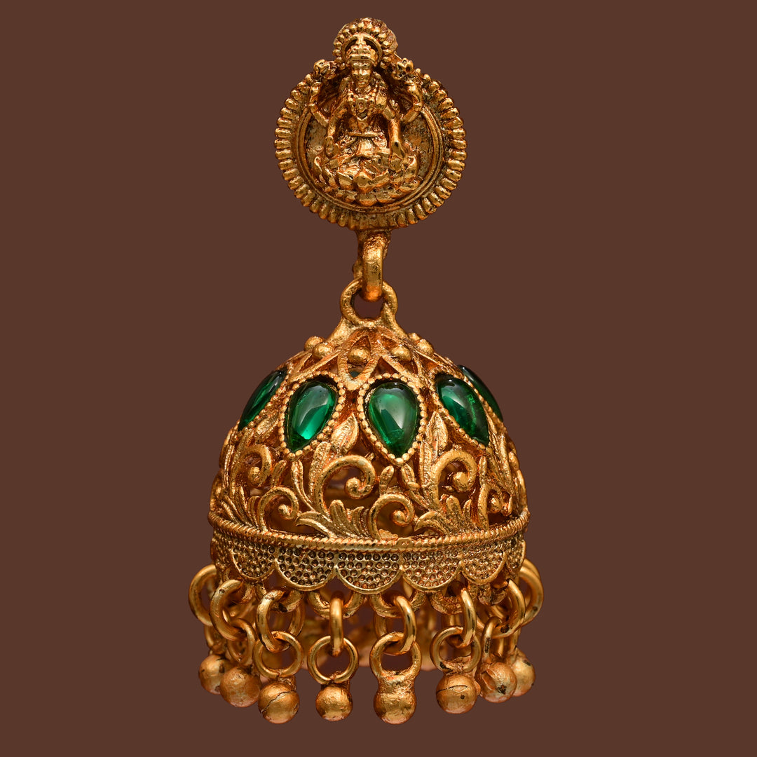 Temple Jhumka Earrings