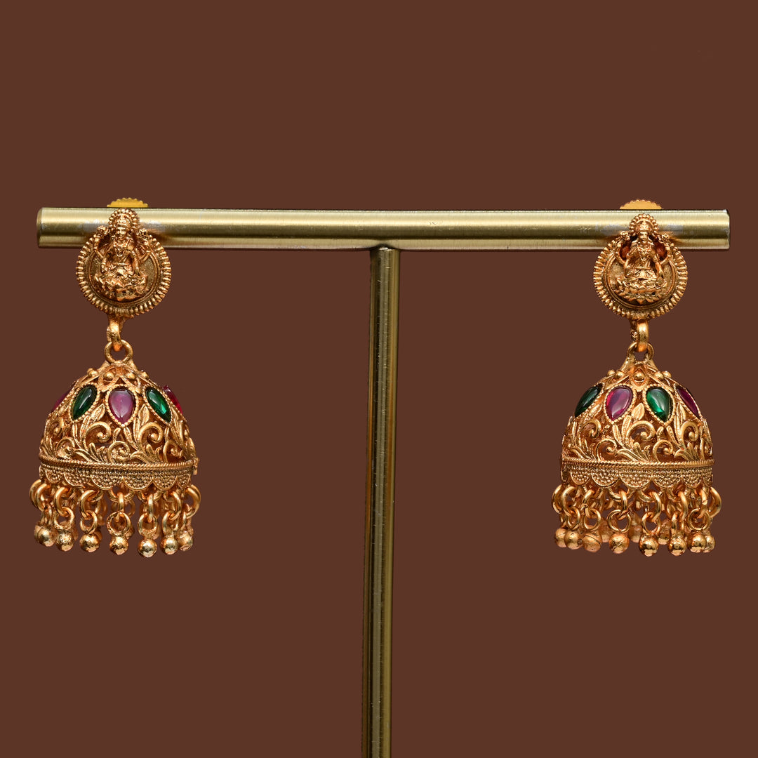 Temple Jhumka Earrings