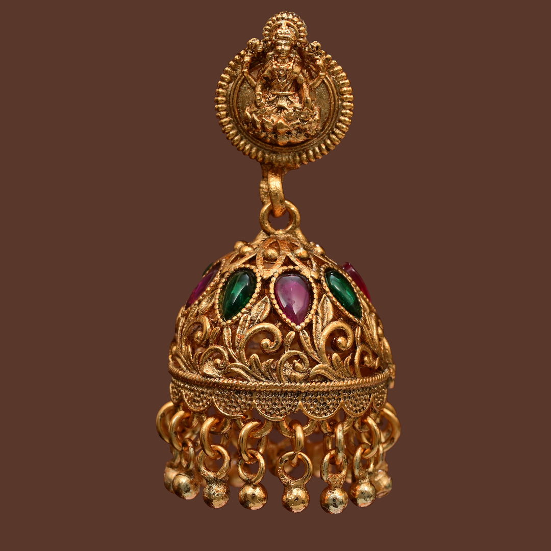 Temple Jhumka Earrings