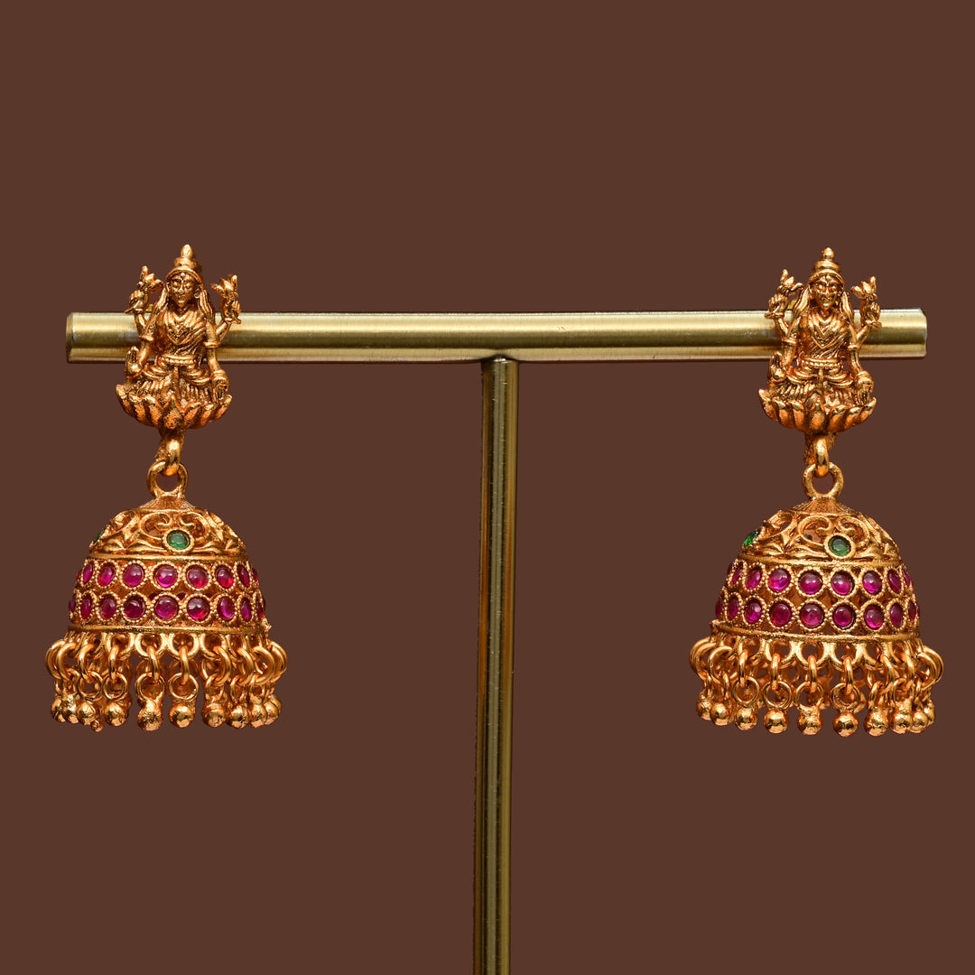 Temple Jhumka Earrings
