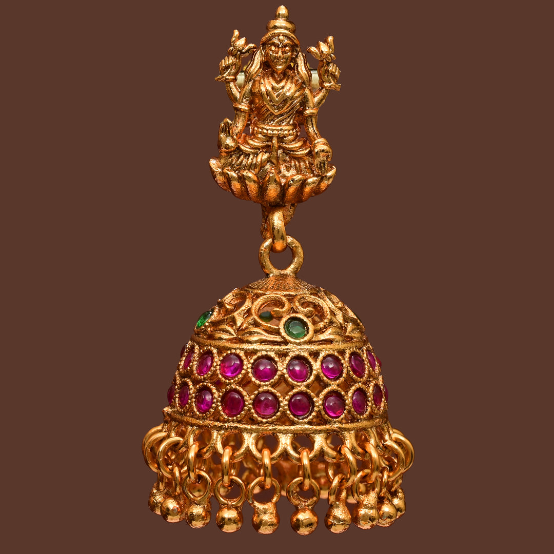 Temple Jhumka Earrings